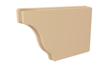 Заглушка желоба правая Vortex Lite 130мм RAL 1014 слоновая кость