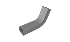 Колено трубы гофрированное Vortex Lite 76х102мм PE RAL 9006 бело-алюминиевый