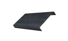 Ламель обратная стартовая/финишная забора жалюзи Texas 50мм для калиток и ворот (с заполнением ламелями 150) 0,45 Print Premium Grey Wood TwinColor