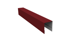 Планка боковая для забора из сайдинга ЭкоБрус 0,7 PE RAL 3005 красное вино (2,06м)