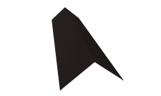 Планка конька плоского 145х145 0,45 PE-Double с пленкой RAL 9005 черный (3м)