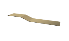 Планка крепежная фальц 0,45 PE с пленкой RAL 1014 слоновая кость (2м)