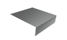 Планка лобовая/околооконная простая 190х50 Grand Line 0,45 PE с пленкой RAL 9006 бело-алюминиевый (2м)