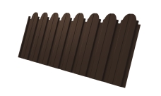 Профнастил C10B фигурный Grand Line 0,5 PurPro RAL 8017 шоколад