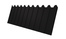 Профнастил С8A v02 фигурный Grand Line 0,45 PE-Double с пленкой RAL 9005 черный