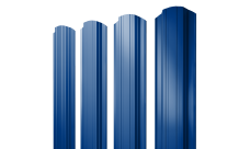 Штакетник Прямоугольный фигурный Grand Line 0,45 PE RAL 5002 ультрамариново-синий