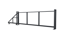 Ворота откатные Жалюзи 2,0х5,5 RAL 7024 без заполнения