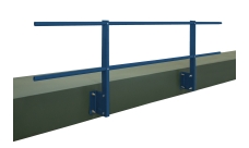 Ограждение кровельное для парапета с боковым креплением 2,0х1,2м RAL 5017 транспортный синий