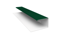 Планка П-образная завершающая сложная Корабельная Доска Grand Line 0,5 Satin с пленкой RAL 6005 зеленый мох (2м)