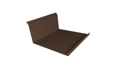 Планка примыкания нижняя 20х122х260х15 Grand Line 0,45 PE-Double с пленкой RAL 8017 шоколад (2м)