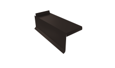 Планка торцевая сегментная Квадро профи Grand Line Левая 0,45 Drap TX RR 32 темно-коричневый