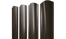 Штакетник Круглый фигурный Grand Line 0,45 Drap-double TX RR 32 темно-коричневый