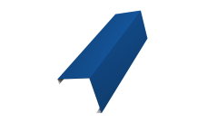 Декоративная накладка на столб универсальная угловая 62х55 для забора жалюзи 0,45 PE RAL 5005 сигнальный синий (2м)