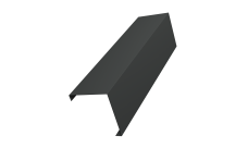 Декоративная накладка на столб универсальная угловая 80х80 для забора жалюзи Grand Line 0,45 PE-Double RAL 7016 антрацитово-серый (2м)