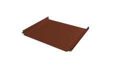 Кликфальц Pro Gofr Grand Line  0,5 Satin Matt с пленкой на замках RAL 8004 терракота