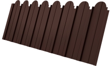 Профнастил C10A фигурный Grand Line 0,5 Satin RAL 8017 шоколад