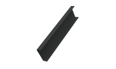 Декоративная накладка на столб универсальная 62х55 для забора жалюзи Grand Line 0,5 Velur X RAL 7016 антрацитово-серый (2,5м)