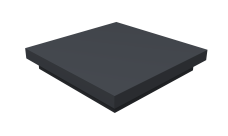 Колпак на столб плоский 390х390мм 0,5 Satin с пленкой RAL 7024 мокрый асфальт