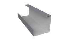 Планка угла внутреннего составная нижняя Экобрус Grand Line 0,5 Satin с пленкой RAL 7004 сигнальный серый (2м)