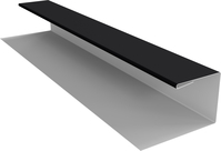 Планка П-образная Блок-Хаус новый Grand Line 0,45 Drap ТХ RAL 9005 черный (2м)