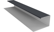 Планка П-образная Экобрус Grand Line 0,5 Rooftop Бархат RAL 7024 мокрый асфальт (2м)