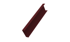 Декоративная накладка на столб универсальная 80х80 для забора жалюзи 0,45 PE-Double RAL 3005 красное вино (2,5м)