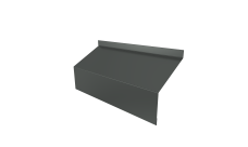 Ламель забора жалюзи Milan/Milan new стартовая/финишная для калиток и ворот 0,45 PE RAL 7005 мышино-серый