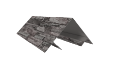 Планка угла внешнего составная верхняя Экобрус Grand Line 0,45 Принт Элит Камень TwinColor (2м)