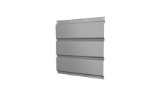 Софит металлический Grand Line центральная перфорация 0,5 Satin с пленкой RAL 9006 бело-алюминиевый