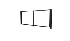 Ворота Жалюзи Texas 2,0х3,6 RAL 9005 без заполнения (ламель 125 мм)