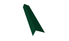 Планка на коньковый аэратор 30х20 Grand Line Фартук S8 0,5 Satin с пленкой RAL 6005 зеленый мох (2м)