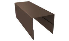 Планка П-образная заборная 20 Grand Line 0,45 Drap TwinColor RAL 8017 шоколад (3м)