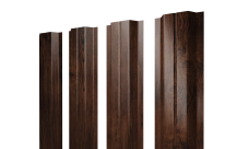 Штакетник П-образный A с прямым резом Grand Line 0,45 Print Elite Cherry Wood TwinColor