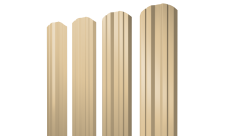 Штакетник Твин фигурный Grand Line 0,45 PE RAL 1014 слоновая кость