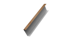 Декоративная накладка на столб универсальная 80х80 для забора жалюзи Grand Line 0,45 Print Premium Pine Wood Fresh (1,8м)