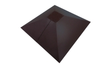 Колпак на столб под фонарь 390х390мм 0,45 PE с пленкой RAL 7024 мокрый асфальт