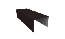 Крышка для забора из сайдинга (Квадро брус, Вертикаль) 0,45 Drap TX RAL 9005 черный (2,54м)