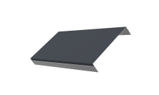 Ламель обратная стартовая/финишная забора жалюзи Texas 50мм для калиток и ворот (с заполнением ламелями 150) Grand Line 0,5 PurLite Matt RAL 7024 мокрый асфальт