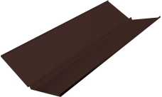 Планка ендовы нижней с компенсатором Grand Line 0,4 PE-Matt-Double RAL 8017 шоколад (2м)