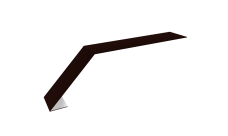 Планка карнизная для мягкой кровли 100х60 0,45 Drap TX RR 32 темно-коричневый (2м)