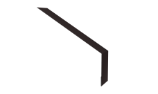 Планка карнизная для мягкой кровли 135х50 0,5 Satin Matt RAL 9005 черный (2м)