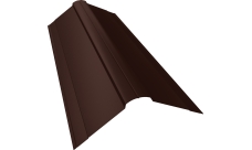 Планка конька фигурного 150х150 Grand Line 0,5 Satin с пленкой RAL 8017 шоколад (2м)