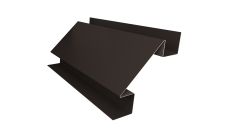 Планка угла внутреннего сложного Блок-Хаус новый Grand Line 0,5 Атлас с пленкой RR 32 темно-коричневый (2м)