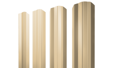 Штакетник М-образный A фигурный Grand Line 0,45 PE RAL 1014 слоновая кость