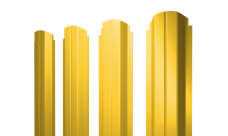 Штакетник П-образный A фигурный 0,45 PE RAL 1018 цинково-желтый