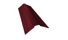 Планка конька фигурного 100x100 0,5 Satin Matt TX RAL 3005 красное вино (2м)