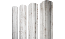 Штакетник Круглый фигурный 0,45 Print Elite Snow Wood TwinColor