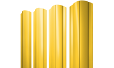 Штакетник Круглый фигурный Grand Line 0,45 PE RAL 1018 цинково-желтый