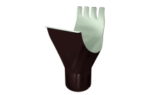 Воронка GL PE 125/90 мм RAL 8017 шоколад