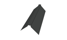 Планка конька плоского 115х30х115 0,45 PE-Double с пленкой RAL 7016 антрацитово-серый (2м)